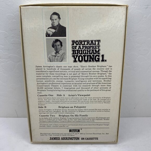 Vintage 1980 James Arrington Portrait Of A Prophet Brigham Young 2 Cassette Set - Picture 5 of 6